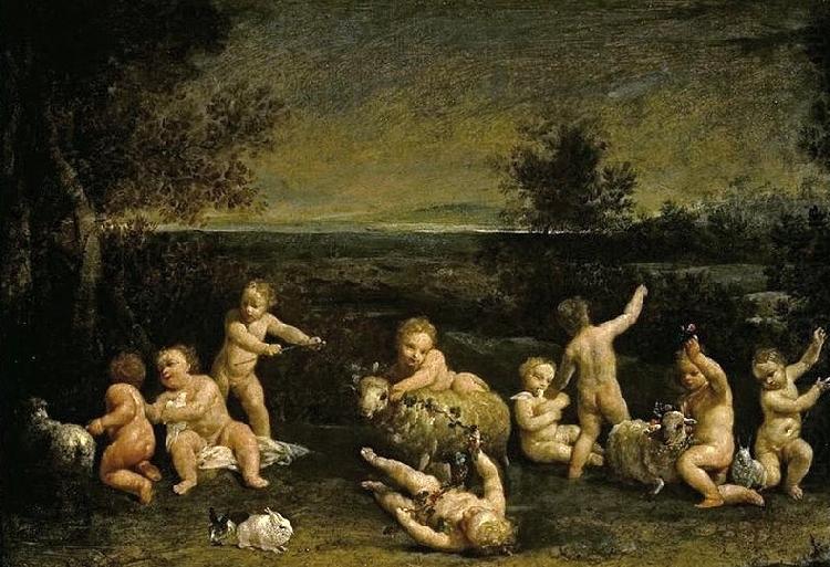 Giuseppe Maria Crespi Cupids Frollicking china oil painting image